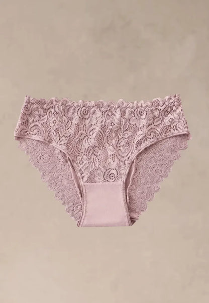 Zestaw 4 szt. figi majtki damskie koronkowe bawełniane białe i różowe