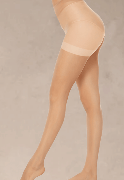 Zestaw 6 szt. pończochy rajstopy samonośne modelujące z pasem czarne i beżowe