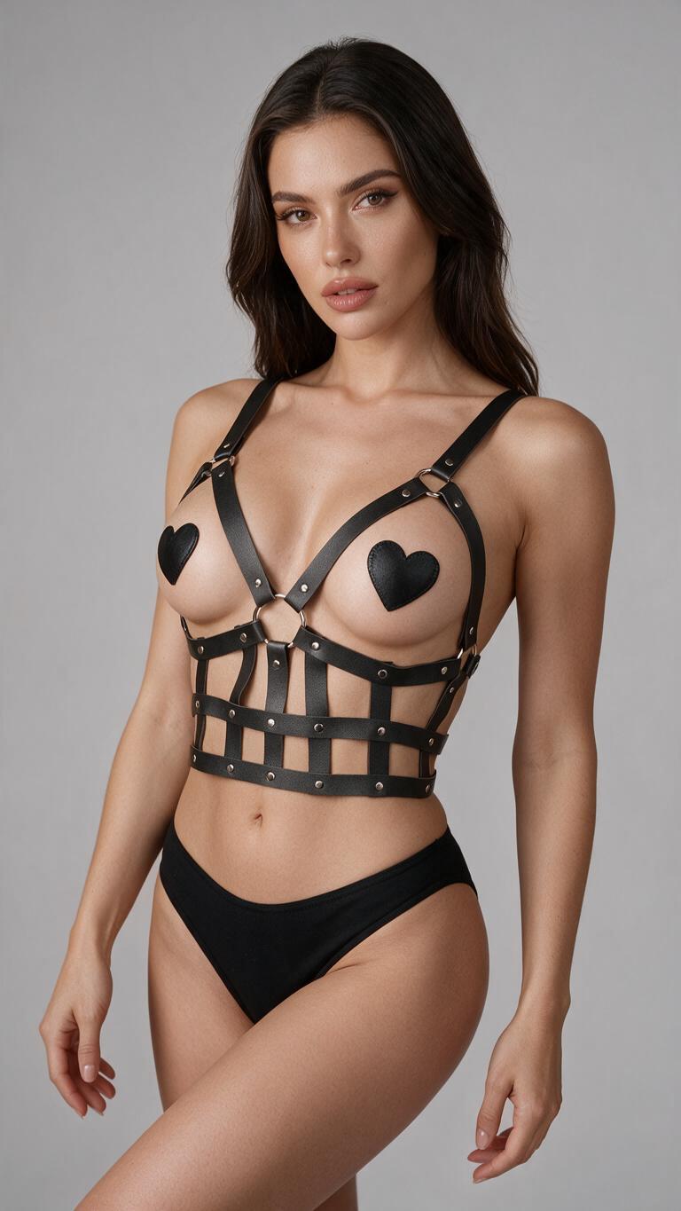 Harness damski gorsetowy czarny Costalisse