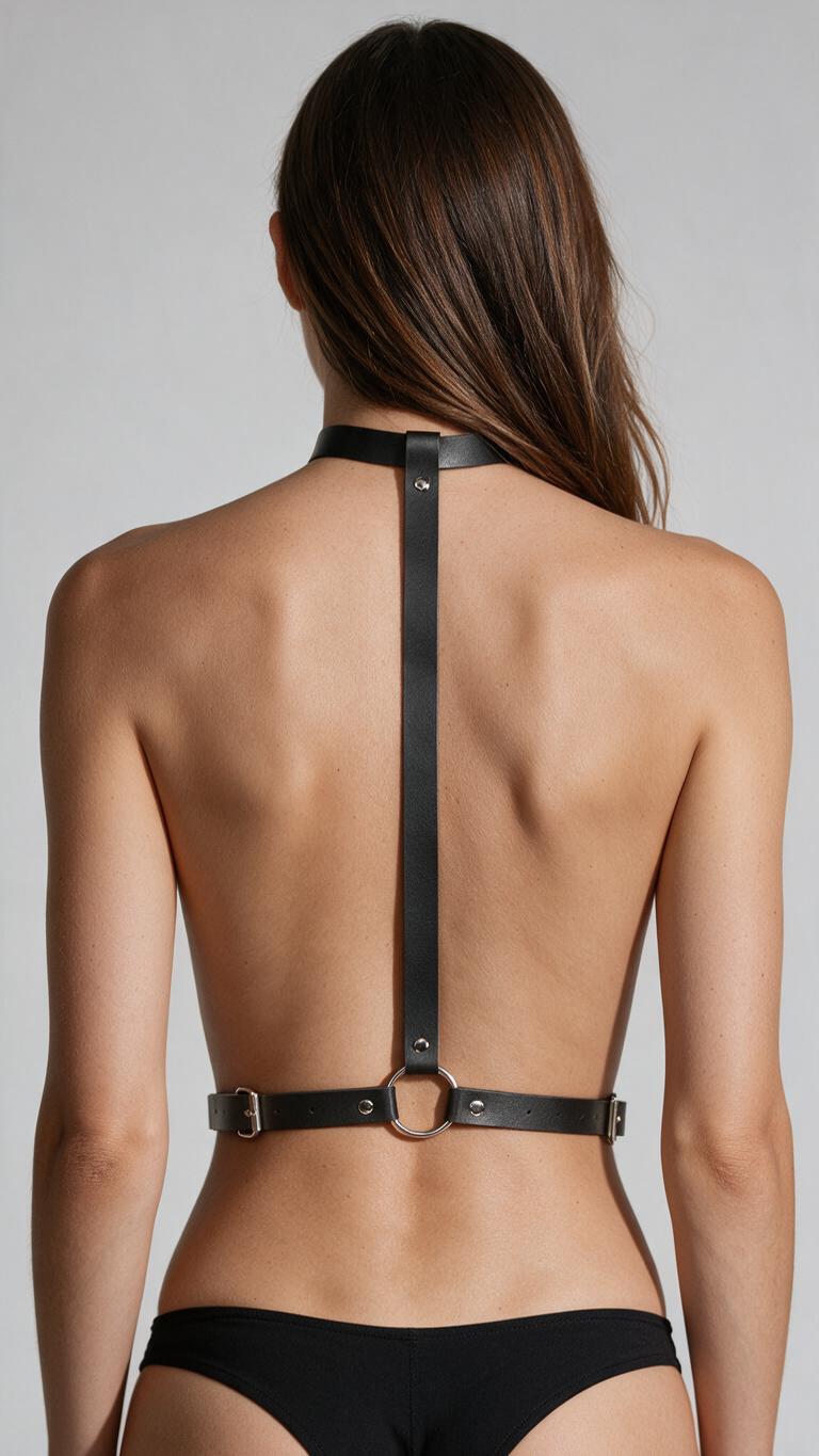 Harness damski na plecy z chokerem Neroluna