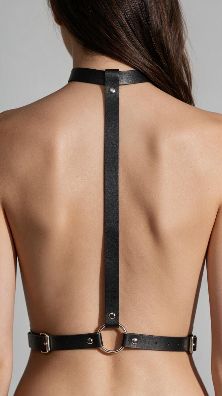 Harness damski na plecy z chokerem Neroluna